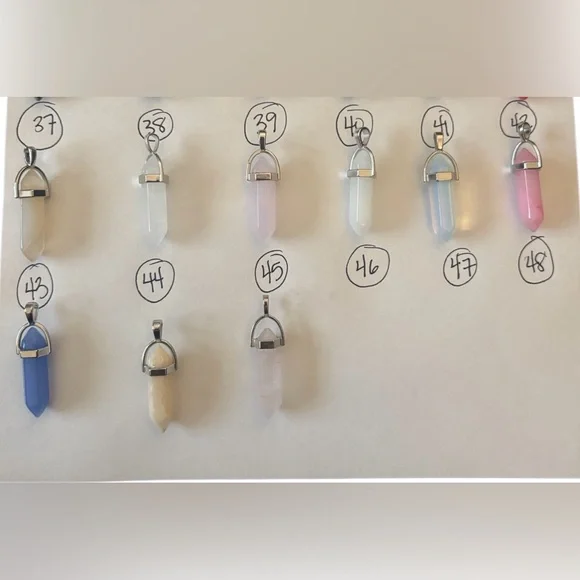 Hexagonal Stone or Crystal Pendant on 925 Sterling Silver Chain. - Picture 12 of 16